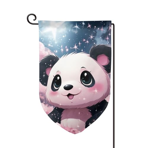 Gartenflagge, 30,5 x 45,7 cm, doppelseitig, für den Außenbereich, saisonale Willkommensflagge, Außendekoration, Bauernhaus, rosa Panda-Flaggen für Terrasse, Rasen und Gartendekoration Gartenflagge, 30,5 x 45,7 cm, doppelseitig, für den Außenbereich, saisonale Willkommensflagge, Außendekoration, Bauernhaus, rosa Panda-Flaggen für Terrasse, Rasen und Gartendekoration von LHDGBWC