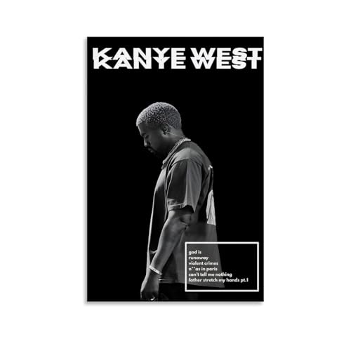 Kanye Poster West Rapper, Leinwanddruck, ästhetische Wandkunst, moderne Heimdekoration für Schlafzimmer, Wohnzimmer, 50 x 75 cm, ungerahmter Stil Kanye Poster West Rapper, Leinwanddruck, ästhetische Wandkunst, moderne Heimdekoration für Schlafzimmer, Wohnzimmer, 50 x 75 cm, ungerahmter Stil von LHFIER