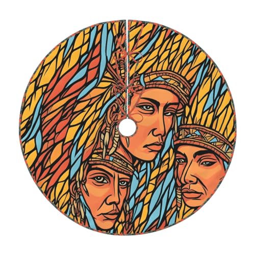 (Afrika gedruckte Muster) 121,9 cm Weihnachtsbaum-Rock großer Weihnachtsbaum-Teppich runde Baummatte Urlaubsdekoration für Zuhause Büro von LHFIOHIRG