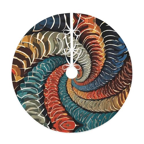 (Bär-Tanz-Batikfärbung) 121,9 cm Weihnachtsbaum-Rock großer Weihnachtsbaum-Teppich runde Baummatte Urlaubsdekoration für Zuhause Büro von LHFIOHIRG