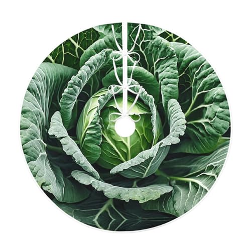 (Bright Cabbage) 121,9 cm Weihnachtsbaum-Rock, großer Weihnachtsbaumteppich, runde Baummatte, Urlaubsdekoration für Zuhause, Büro von LHFIOHIRG