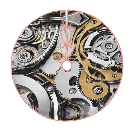 (Coole Steampunk-Zahnräder) 76,2 cm großer Weihnachtsbaum-Rock, rund, Weihnachtsbaummatte, Urlaubsdekoration für Zuhause, Büro von LHFIOHIRG