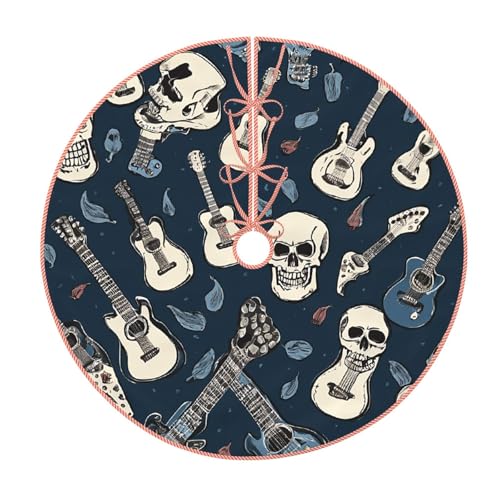 (Mexikanischer Totenkopf) 121,9 cm Weihnachtsbaum-Rock großer Weihnachtsbaumteppich runde Baummatte Urlaubsdekoration für Zuhause Büro von LHFIOHIRG