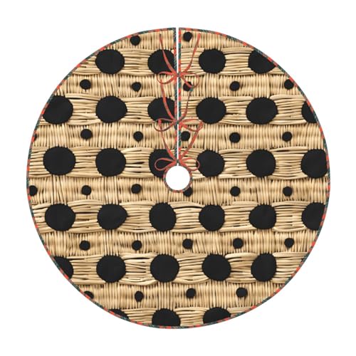 (Wicker gewebtes Gitter) 91,4 cm Weihnachtsbaumrock großer Weihnachtsbaumteppich runde Baummatte Urlaubsdekoration für Zuhause Büro von LHFIOHIRG