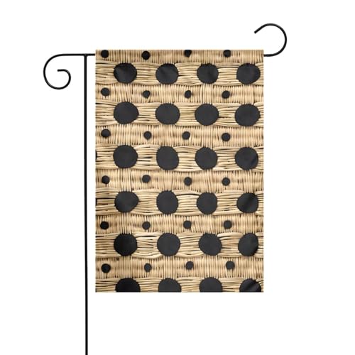 Dekorative Gartenflagge, 30 x 45 cm, doppelseitige saisonale Außenflagge für Urlaub, Bauernhaus, Heimdekoration, (Wicker gewebtes Gitter) von LHFIOHIRG
