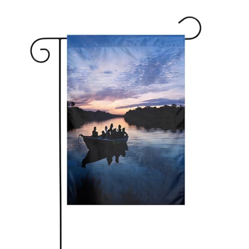 Dekorative Gartenflagge, 30 x 45 cm, doppelseitige saisonale Außenflagge für Urlaub, Bauernhaus, Heimdekoration, Fischlandschaft von LHFIOHIRG