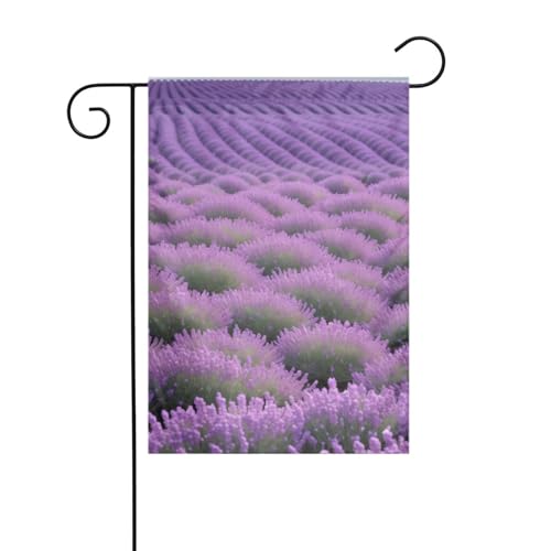 Dekorative Gartenflagge, 30 x 45 cm, doppelseitige saisonale Outdoor-Hofflagge, für Urlaub, Bauernhaus, Heimdekoration, (Lavendel) von LHFIOHIRG