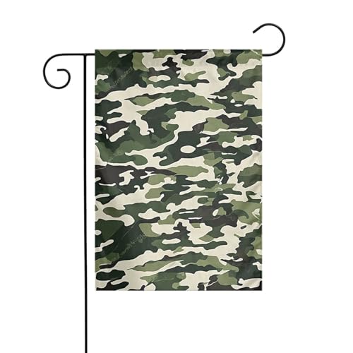Dekorative Gartenflagge, 30 x 45 cm, doppelseitige saisonale Outdoor-Hofflagge, für Urlaub, Bauernhaus, Heimdekoration, Kalte Baum-Tarnung von LHFIOHIRG