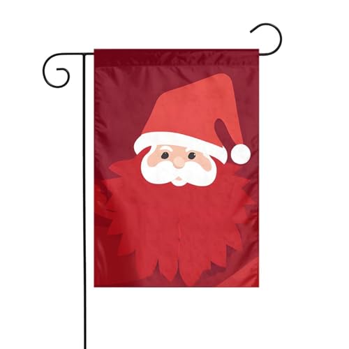 Dekorative Gartenflagge, 30 x 45 cm, doppelseitige saisonale Outdoor-Hofflagge, für Urlaub, Bauernhaus, Heimdekoration (Weihnachtsmann) von LHFIOHIRG