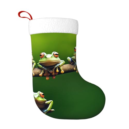 LHFIOHIRG Lustige Frösche, Weihnachtsstrumpf, hängende Socken, festliche Dekorationen für Urlaub, Weihnachtsbaum, Kamin, Dekoration LHFIOHIRG Lustige Frösche, Weihnachtsstrumpf, hängende Socken, festliche Dekorationen für Urlaub, Weihnachtsbaum, Kamin, Dekoration von LHFIOHIRG