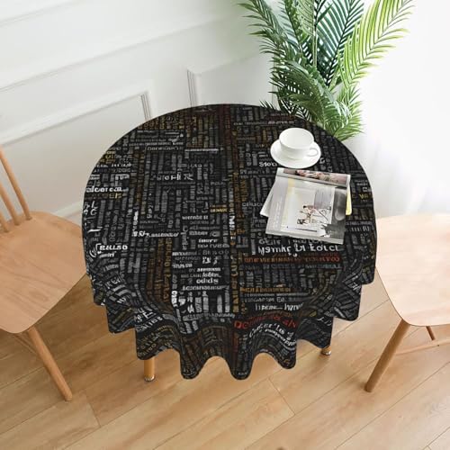 LHFIOHIRG Runde Tischdecke (Programmierer Programmiercode) 152cm knitterfrei waschbar Tischabdeckung für Küche Esszimmer Urlaub Party Picknick von LHFIOHIRG