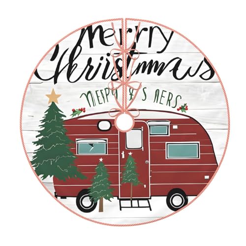 Weihnachtsbaumdecke (Bauernhaus-Weihnachten), 121,9 cm, großer Weihnachtsbaumteppich, runde Baummatte, Urlaubsdekoration für Zuhause, Büro von LHFIOHIRG