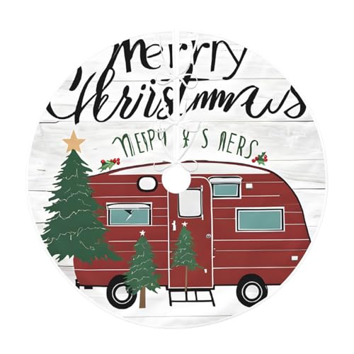 Weihnachtsbaumdecke (Bauernhaus-Weihnachten), 91,4 cm, großer Weihnachtsbaumteppich, runde Baummatte, Urlaubsdekoration für Zuhause, Büro von LHFIOHIRG