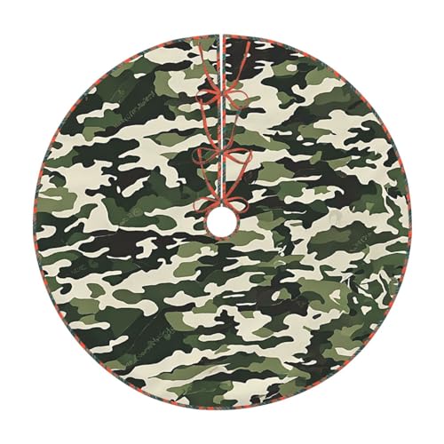 Weihnachtsbaumdecke (Cold Tree Camouflage) 121,9 cm großer Weihnachtsbaumteppich rund Baummatte Urlaubsdekoration für Zuhause Büro von LHFIOHIRG