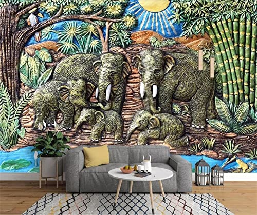 LHGBGBLN Tapete 3D Wohnzimmer Wandbild Indischer Stil Fototapete Wohnzimmer Hintergrund Tapete Wandkunst Poster von LHGBGBLN