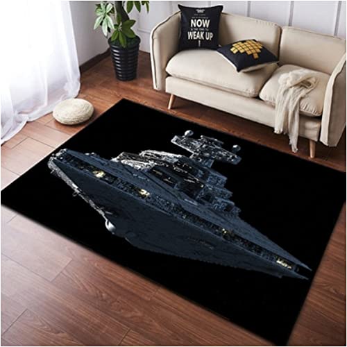 LHGBGBLN Starship Wars-Teppich - Jedi-Krieger-Teppiche - Lichtschwert Teppich - Kurzflor-Dekor-Bodenmatte 80x120cm von LHGBGBLN