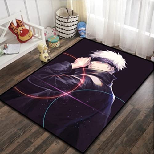 LHGBGBLN Teppich - Jujutsu Kaisen Anime Teppich - Warlock War Creative Teppiche - Kurzflorige Bodenmatte für Wohnkultur 100x160cm von LHGBGBLN