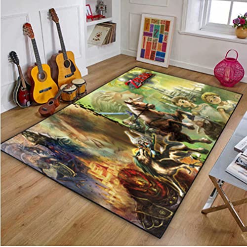 Zelda Legend Teppich – Cartoon-Teppich – Home Decor Bodenmatte für Kinderzimmer 120x160cm von LHGBGBLN