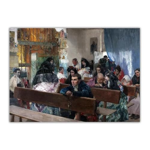LHHJF LJHFA Joaquin Sorolla Ästhetik Poster《Die Taufe》Wandkunst Joaquin Sorolla Leinwandmalerei und Drucke Nordic Home Decor Bild 50x70cm Kein Rahmen LHHJF LJHFA Joaquin Sorolla Ästhetik Poster《Die Taufe》Wandkunst Joaquin Sorolla Leinwandmalerei und Drucke Nordic Home Decor Bild 50x70cm Kein Rahmen von LHHJF LJHFA
