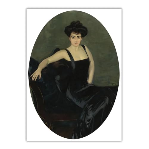 LHHJF LJHFA Joaquin Sorolla Poster《Mrs.Esperanza Conill de Zanetti》Wandkunst Joaquin Sorolla Leinwand Malerei und Drucke Home Decor Bild 50x70cm Kein Rahmen von LHHJF LJHFA