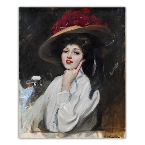 LHHJF LJHFA Joaquin Sorolla Poster《Porträt eines jungen Mädchens》Wandkunst Joaquin Sorolla Leinwandmalerei und Drucke für Home Decor Bild 50x70cm Kein Rahmen von LHHJF LJHFA