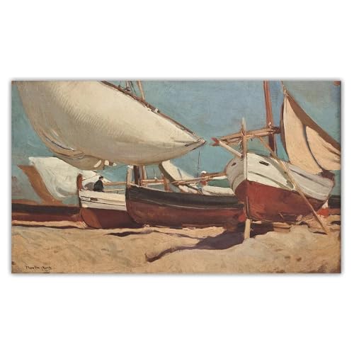 LHHJF LJHFA Joaquin Sorolla Vintage Poster《Bootsstudie, 1908》Wandkunst Joaquin Sorolla Leinwandmalerei und Drucke für Wohnkultur Bild 50x90cmx1 Kein Rahmen LHHJF LJHFA Joaquin Sorolla Vintage Poster《Bootsstudie, 1908》Wandkunst Joaquin Sorolla Leinwandmalerei und Drucke für Wohnkultur Bild 50x90cmx1 Kein Rahmen von LHHJF LJHFA