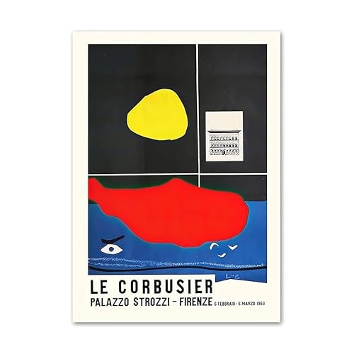 LHHJF LJHFA Le Corbusier Ausstellung Poster Le Corbusier Abstrakte Wandkunst Le Corbusier Leinwandmalerei und Drucke Nordic Home Decor Bild 40x60cm Ohne Rahmen von LHHJF LJHFA