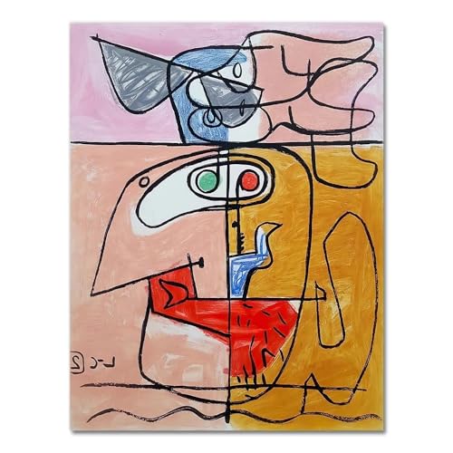 LHHJF LJHFA Le Corbusier Ausstellung Poster Le Corbusier Abstrakte Wandkunst Le Corbusier Leinwandmalerei und Drucke Nordic Home Decor Bild 40x60cm Ohne Rahmen von LHHJF LJHFA