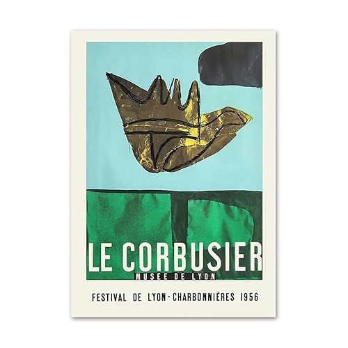 LHHJF LJHFA Le Corbusier Ausstellung Poster Le Corbusier Abstrakte Wandkunst Le Corbusier Leinwandmalerei und Drucke Nordic Home Decor Bild 40x60cm Ohne Rahmen von LHHJF LJHFA