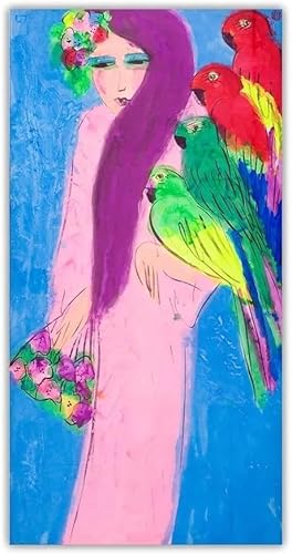 LHHJF LJHFA Walasse Ting Poster Frauen Mit Papageien Leinwand Malerei Abstrakte Walasse Ting Wandkunst Und Drucke Moderne Wohnkultur Bild 60x120cmx1 Kein Rahmen LHHJF LJHFA Walasse Ting Poster Frauen Mit Papageien Leinwand Malerei Abstrakte Walasse Ting Wandkunst Und Drucke Moderne Wohnkultur Bild 60x120cmx1 Kein Rahmen von LHHJF LJHFA