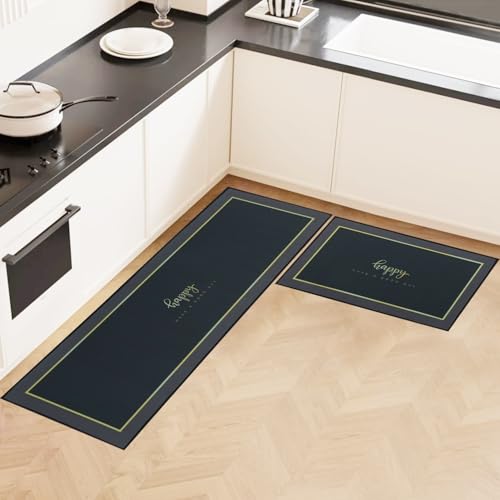 LHHMZ Küchenteppich 2 Stück Rutschfester Küchenteppich Waschbare Küchenmatten-Sets für Küchenflur, Eingangsbereich und Esszimmer, 40x60cm + 40x120cm LHHMZ Küchenteppich 2 Stück Rutschfester Küchenteppich Waschbare Küchenmatten-Sets für Küchenflur, Eingangsbereich und Esszimmer, 40x60cm + 40x120cm von LHHMZ