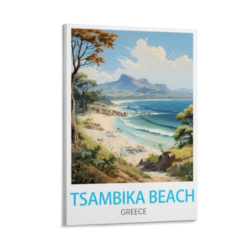 LHJOIUN Tsambika Strand-Poster, Motiv: Griechenland, Vintage-Reiseposter, 40 x 60 cm, Kunstdruck auf Leinwand, Kunstdruck auf Leinwand, für Wohnzimmer, Schlafzimmer, Heimdekoration, moderne Kunst LHJOIUN Tsambika Strand-Poster, Motiv: Griechenland, Vintage-Reiseposter, 40 x 60 cm, Kunstdruck auf Leinwand, Kunstdruck auf Leinwand, für Wohnzimmer, Schlafzimmer, Heimdekoration, moderne Kunst von LHJOIUN
