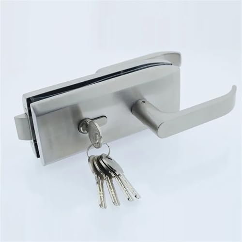 10-15mm Glastürschloss Edelstahl Schiebegriff Türschloss for Glas Büro Badezimmer Schlafzimmer Balkon Home Security 1Pcs von LHKQHRDL