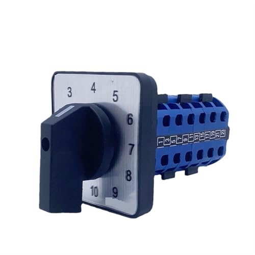 12 Positionen Großes Panel 64 * 64mm YMW26-20/6 Nockendrehschalter 690 V LW26-20A 6 Pole Silberkontakt 1 Stücke von LHKQHRDL