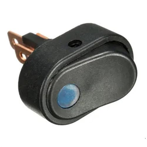 12V 30A LED-Licht DIY Wippschalter SPST EIN-AUS for Autoumbau LKW Van Boot Druckknopf 3-polig Schwarz 10St(Red Light) von LHKQHRDL