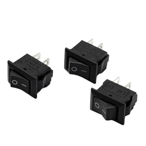 15x10mm Mini Wippschalter 3A 250V 2 Pins Ein-Aus Mini Power Wippschalter 10St von LHKQHRDL