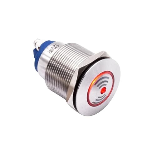 19mm 22mm Flash-Led-Metall-Summerschalter 12V 24V 220V Blinkanzeige Alarm Lauter Ton Rot Grün Gelb Summer 4Pcs(22mm,YELLOW LED_AC DC 24-220V) von LHKQHRDL