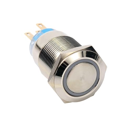 19mm Rot-Grün Bi-color Led EIN AUS Rückstellbar 12V Ring NO NC Dual Led Push Button Switch Rot-Grün LED 10Pcs(Reset),COMMON POSITIVE_24V) von LHKQHRDL