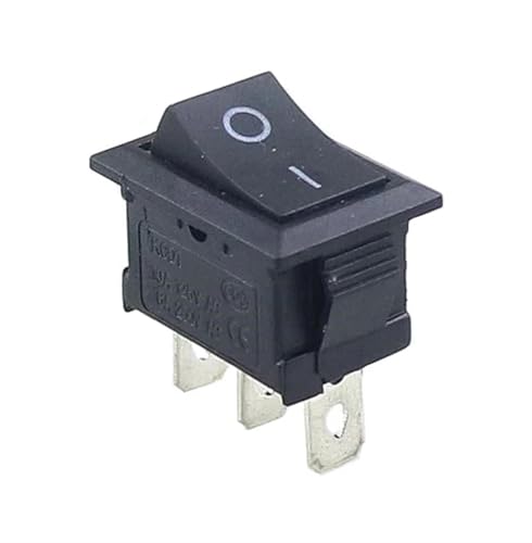 220V Schalter Ein Aus Licht Abdeckung Rocker Power Mechanische Elektrische Led Batterie Mini Interruptor Micro Switche Swich Interuptor 10Pcs(Black 3 Pins) von LHKQHRDL