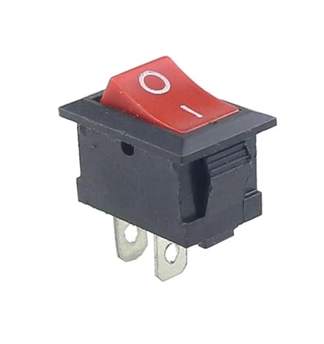 220V Schalter Ein Aus Licht Abdeckung Rocker Power Mechanische Elektrische Led Batterie Mini Interruptor Micro Switche Swich Interuptor 10Pcs(Red 2 Pins) von LHKQHRDL
