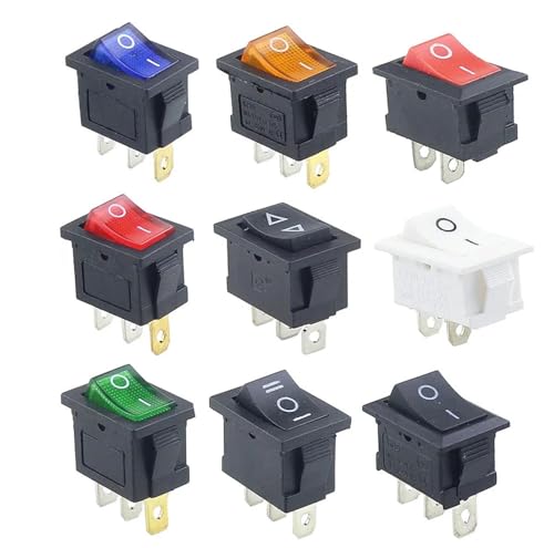 220V Schalter Ein Aus Licht Abdeckung Rocker Power Mechanische Elektrische Led Batterie Mini Interruptor Micro Switche Swich Interuptor 10Pcs(White 2 Pins) von LHKQHRDL
