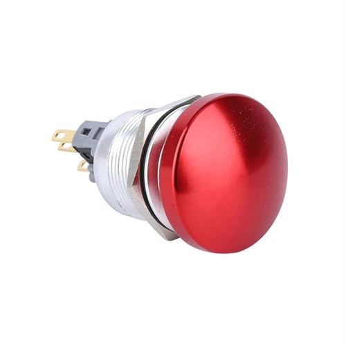 22mm Not-Aus-Taste LED-Lichtschalter Momentary 12V 24V 110V 5Pcs(Without LED,MOMENTARY_12V) von LHKQHRDL