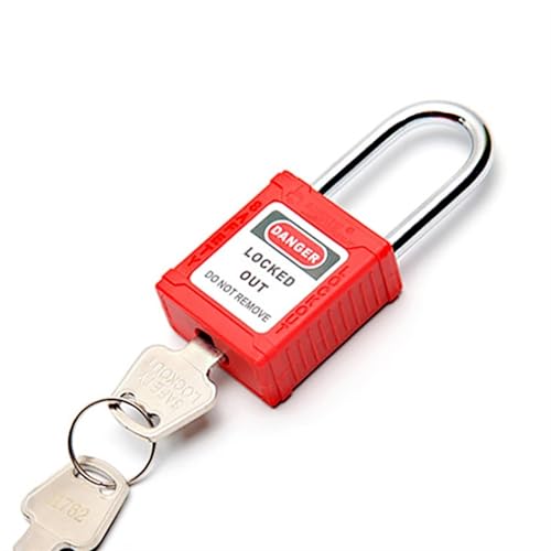 6 * 38MM Stahl Bügel Vorhängeschloss Mit Master Key for Industrielle Lockout Tagout Multi-person Management 20Pcs(G01 KD Master Key) von LHKQHRDL