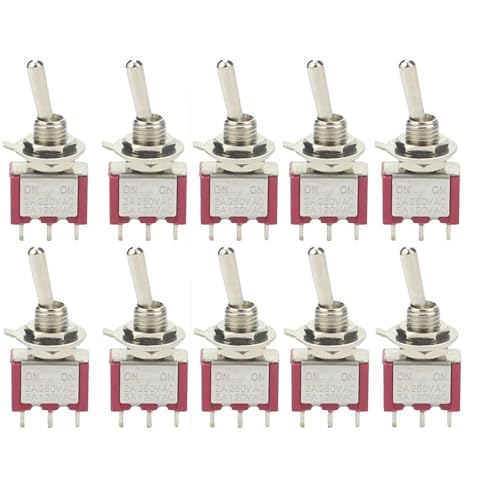 6MM Rot 3Pin 2File MTS-102 Reset Free Lock Button Wippschalter 2A250V 5A120V ON-ON Kippschalter 5/10Pcs(10PCS,ON-OFF-ON) von LHKQHRDL