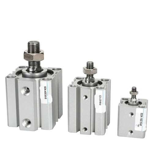 Außengewindebohrung 80 mm Hub 5 10 20 25 30 40 45 50 mm Luftpneumatik-Kompaktzylinder, dünn, 1 Stück(Stroke 5mm) von LHKQHRDL