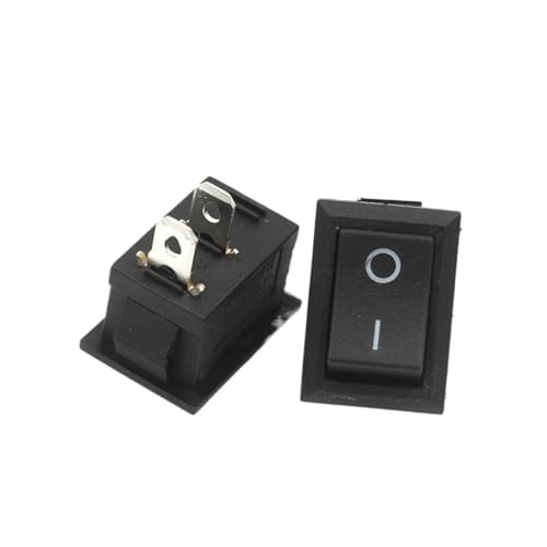 Bootstypschalter KCD1-1 Wasserspender Elektronische Waage Schiffsförmiger Wippschalter Ein-/Ausschalter Mikroschalter 2 Fuß 2 Zahnräder 20 Stück(Black) von LHKQHRDL