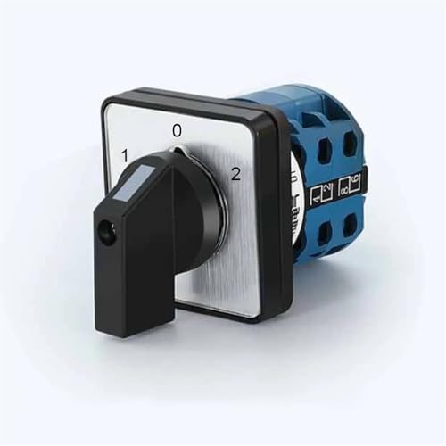 Drehnocken-Umschalter LW26-20 LW26-25 Elektrischer 2/3-Positionen-Silberkontakt 20A 25A 1/2/3/4/5-poliger Nockenschalter mit Schrauben, 1 Stück(20A 1 pole 1-2) von LHKQHRDL