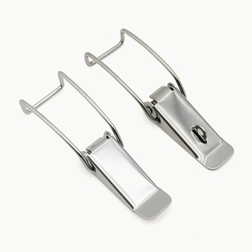 Edelstahl-Haspe, Werkzeugkastenschloss, Haspe, Holz, Werbebox, Federbox-Schnalle, Entenschnabelschnalle, SK111, 1 Stück(SK112 201 steel) von LHKQHRDL