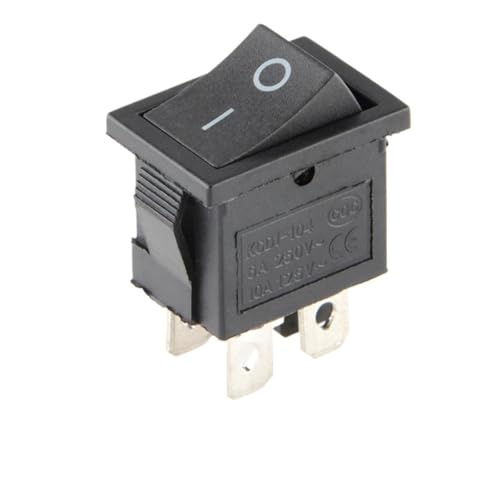 KCD1 21X15mm 2/3/4/6Pin Wippschalter 6A/250VAC 10A/125V AC Rot Grün Power-Taste Schalter Mit Licht for Boot Auto 20Pcs(KCD1-104) von LHKQHRDL