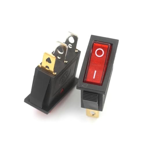 KCD3 Mikroschalter Elektroherd Bratpfanne Bootstyp Kippschalter Schiffstyp 2/3 Fuß 2/3 Gang Power Button Kit 10St(3 Feet red) von LHKQHRDL